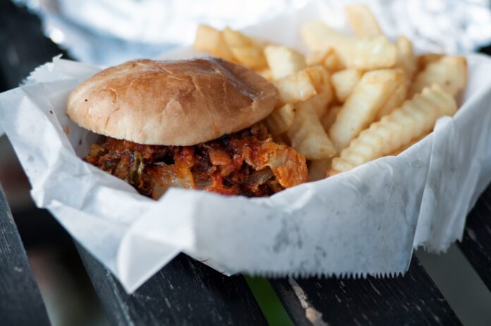 burger fries lunch